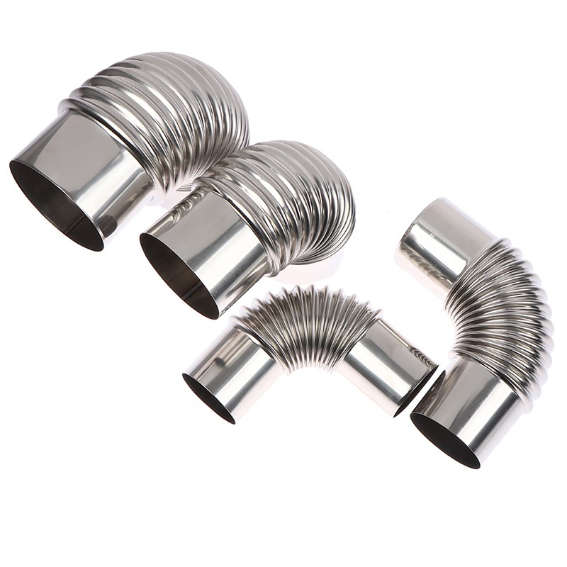 Windproof Cap Stainless Steel 90Degree Elbow Chimney Liner Bend 90° Pipe^