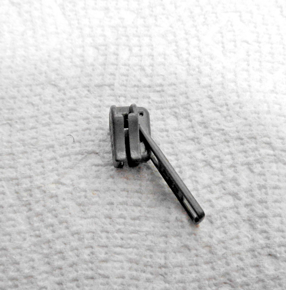 One Gray #5V YKK slider for Vislon (molded plastic) zipper