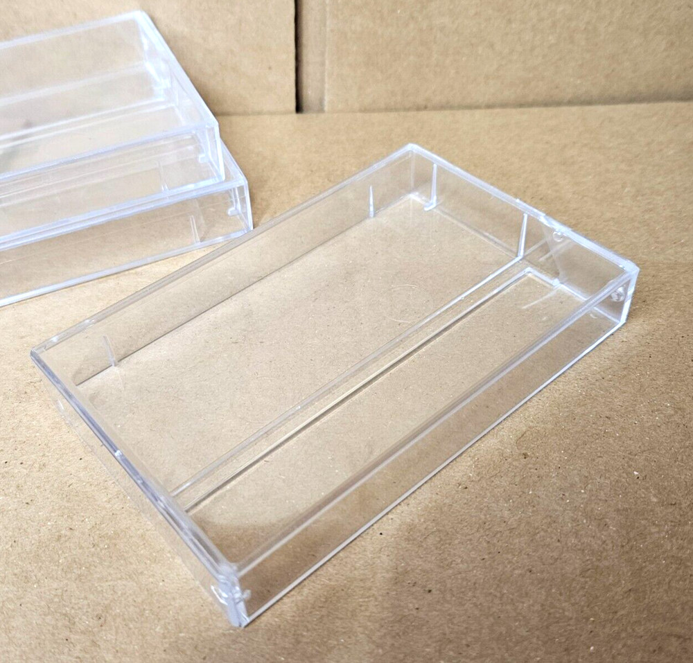 NO POSTS Cassette Case (10 pack) - clear storage game tape case, NO Pegs