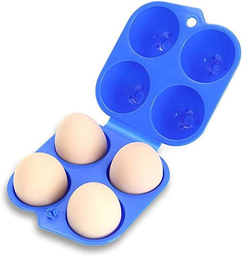 Portable Camping Carrier For 4 Eggs Case Box Kitchen Convenient Container Egg St