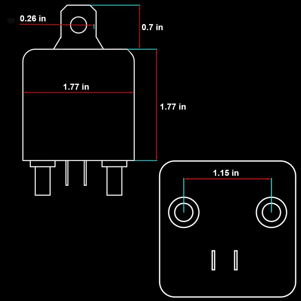 12V Continuous Duty 200A Relay - Silver Contacts for High Load Control