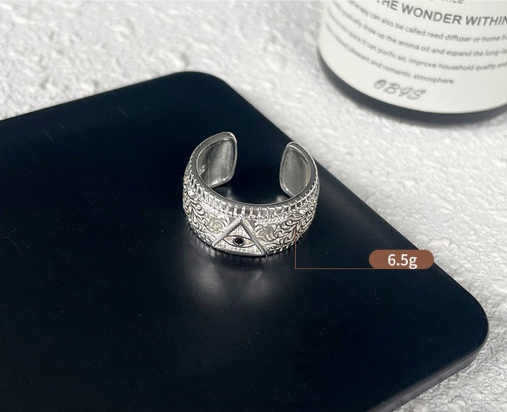 Vintage 925 Sterling Silver Evil Eye Ring