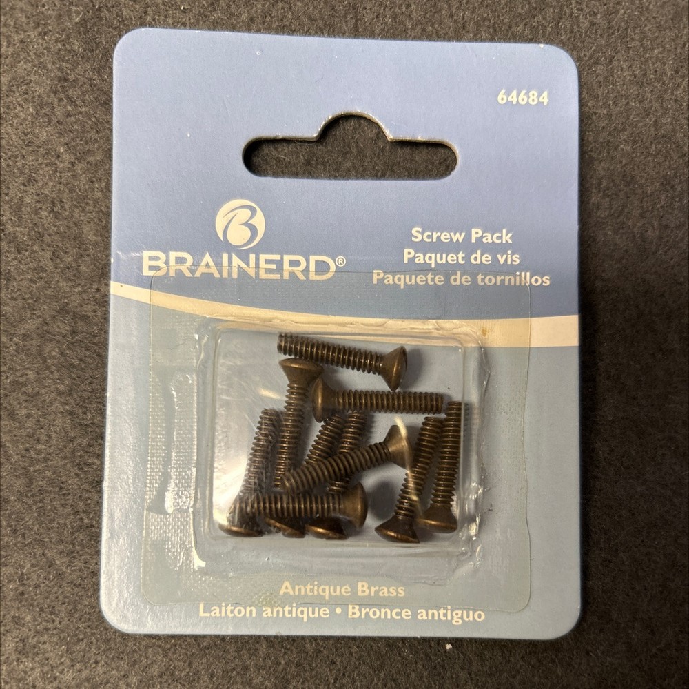 (5 Pack) Wall Plate Screw Pack Antique Brass