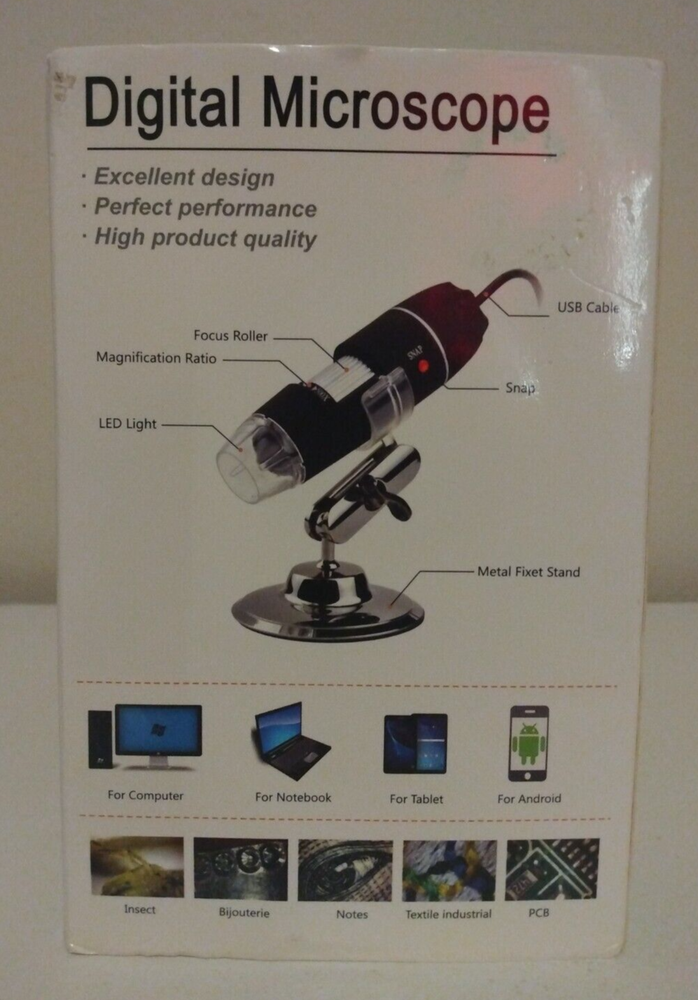 Black Digital 1000 X Microscope