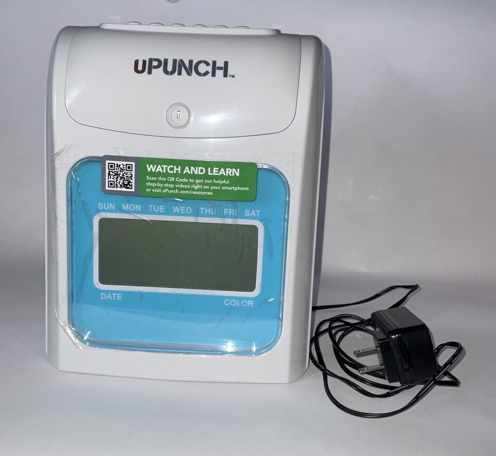 uPunch Time Clock FN1000, No Key, Only Time Clock & Adapter - Punch Clock