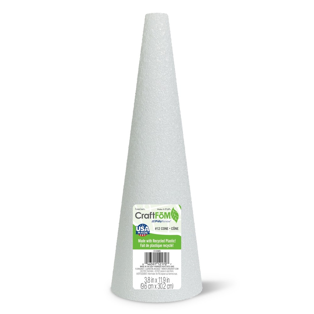 FloraCraft CraftFoM Cone-3.8"x11.9" - 3 Pack