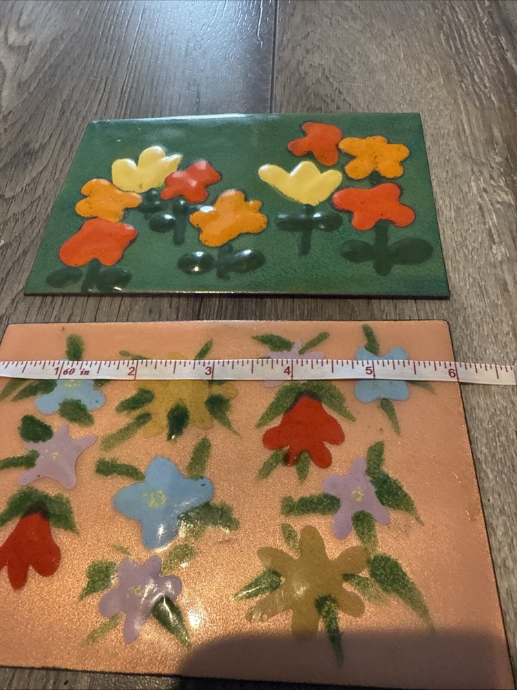 MCM Enamel On Copper Plate Multicolor / Great Design #14