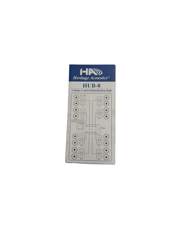 Heritage Acuostics HUB-8 Volume Control Distribution 1 Input 8 Ouputs Stereo