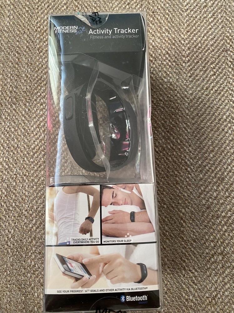Modern Fitness Bluetooth Activity Tracker Black Open Box New Never Used!