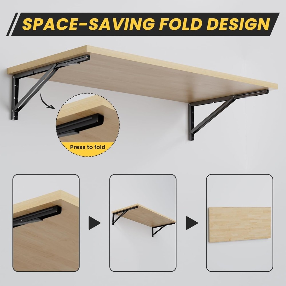 Wall Mounted Folding Workbench, 47.2 x 22.8-inch Heavy Duty Foldable Work