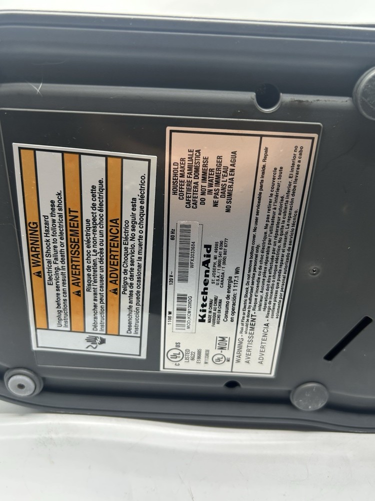 KitchenAid KCM1208DG Programmable 12 Cup Drip Coffee Maker, Matte Grey