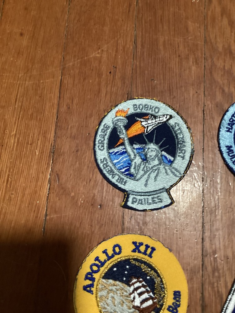 Vintage NASA Apollo Shuttle Mission Space Program Patch Lot Apollo XII Discovery