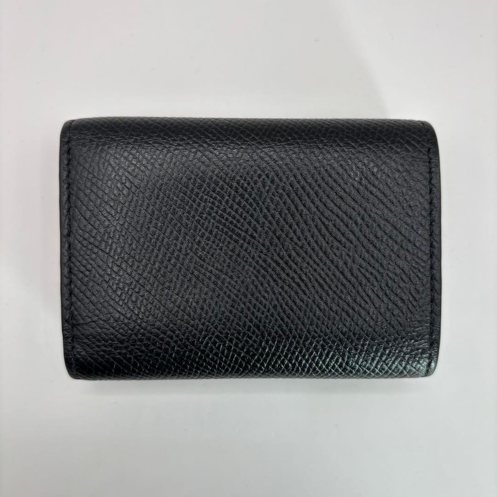 CELINE Tri Fold Wallet Folded Compact Wallet Black From Japan