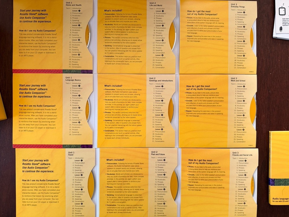 Rosetta Stone Spanish (Latin America) language course CD format 1-5