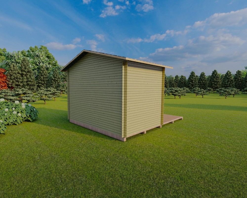 12'x8' Wood Shed Building Plans – DIY Instructions with Elevations, Framing