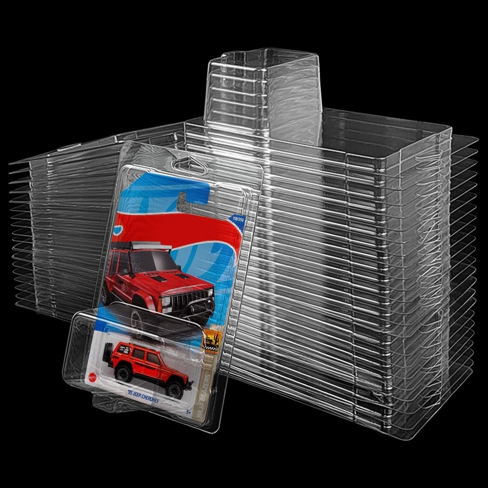 60Pack Clear Protector Case Plastic Display For Hot Wheels & Matchbox Basic Cars
