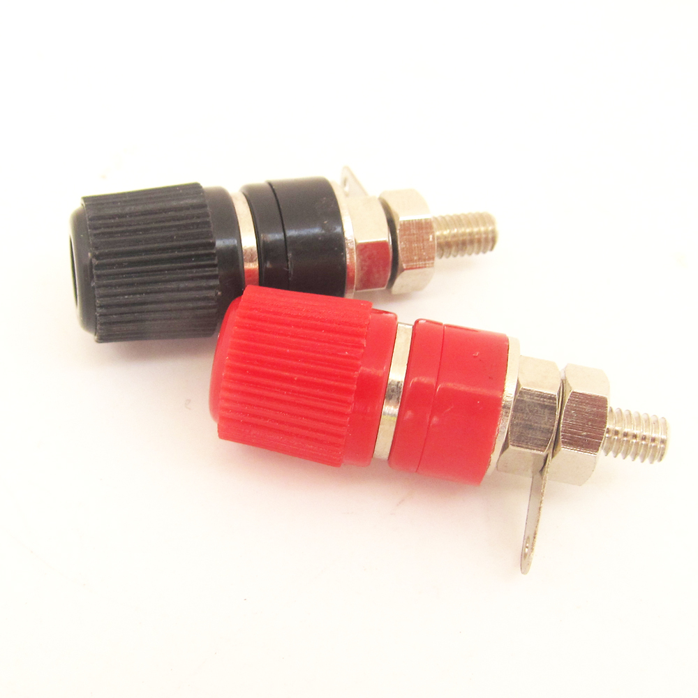 4pairs Copper Audio Speaker Terminal Socket Binding Post For 4mm Banana Plug