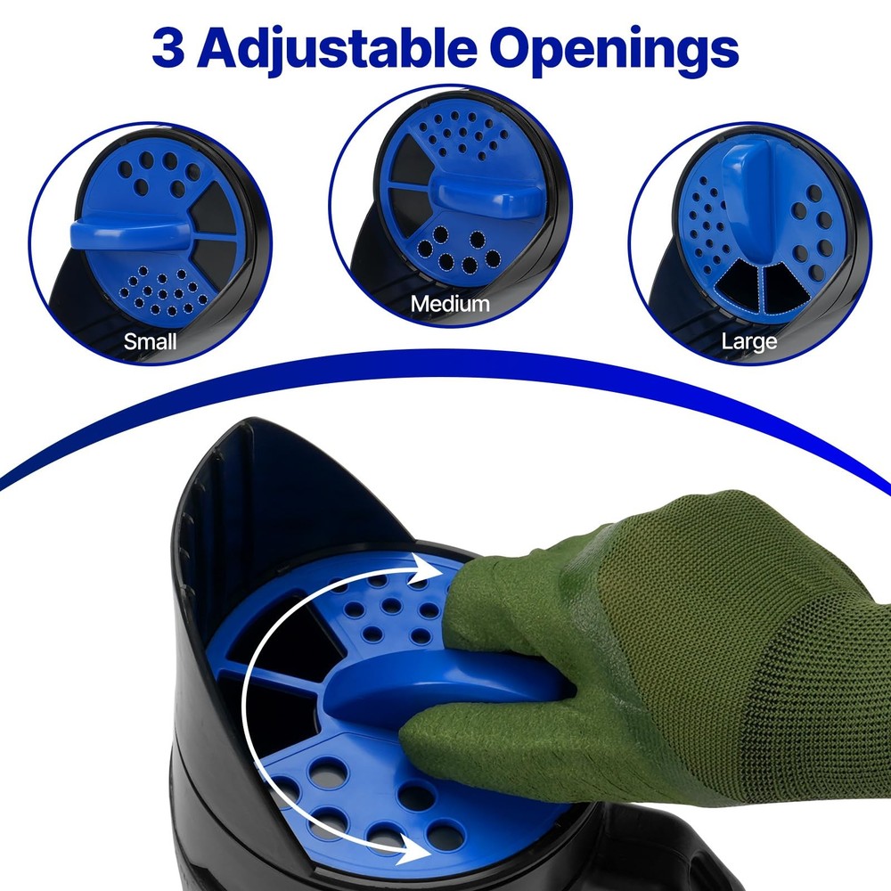 Qaobo 3-Adjustable-Setting Handheld Spreader, Multi-Use Lawn Spreaders for...