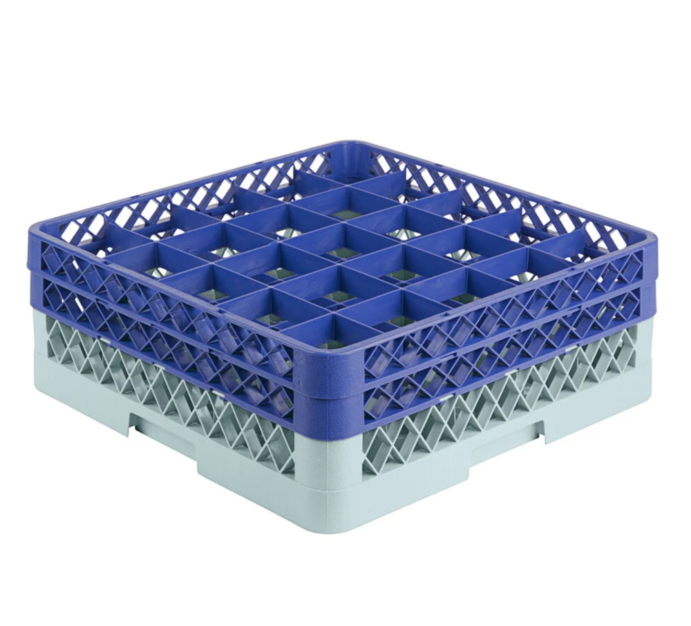 2 PACK Commercial Dishwasher Machine 25 Cup Glass Tray Rack 1 Extender Automatic