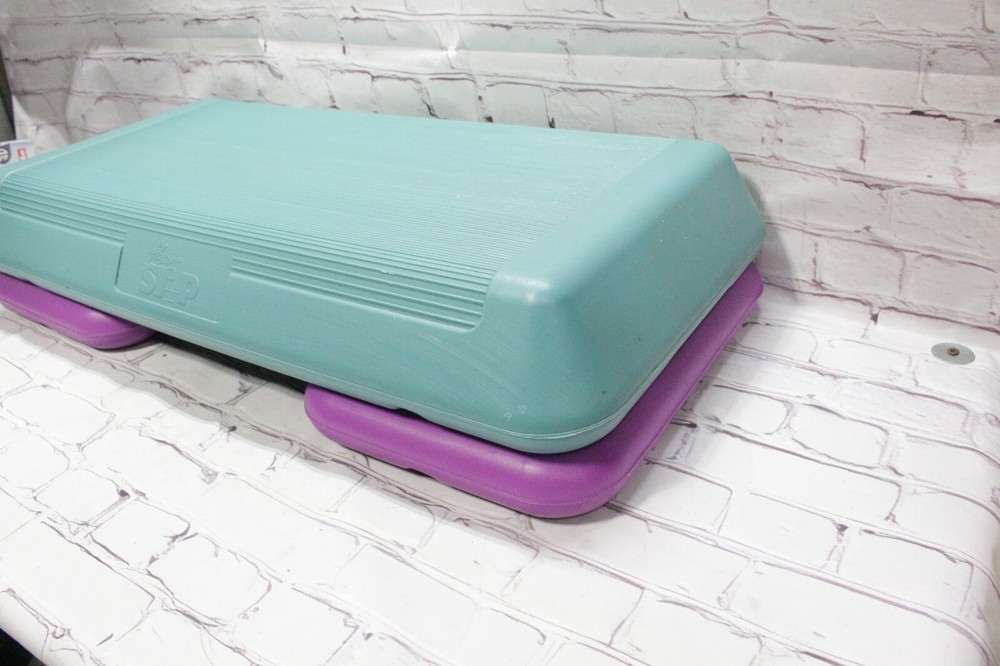 Vintage The Step Original Aerobic Platform 2 Risers