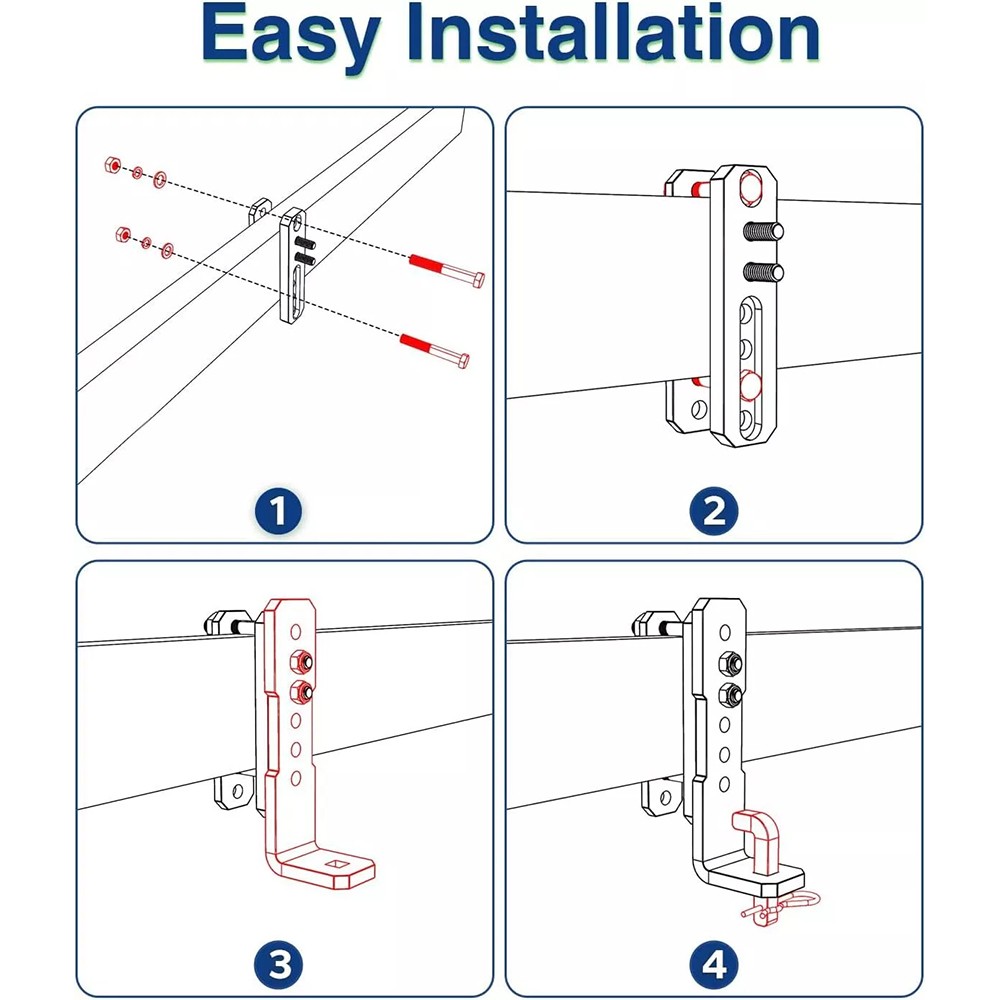 2PCS Trailer Sway Control Bracket for Equalizer Hitch-Weight Distribution System