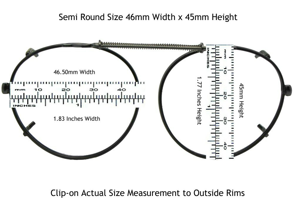 Semi Round Polarized Clip-on Sunglasses