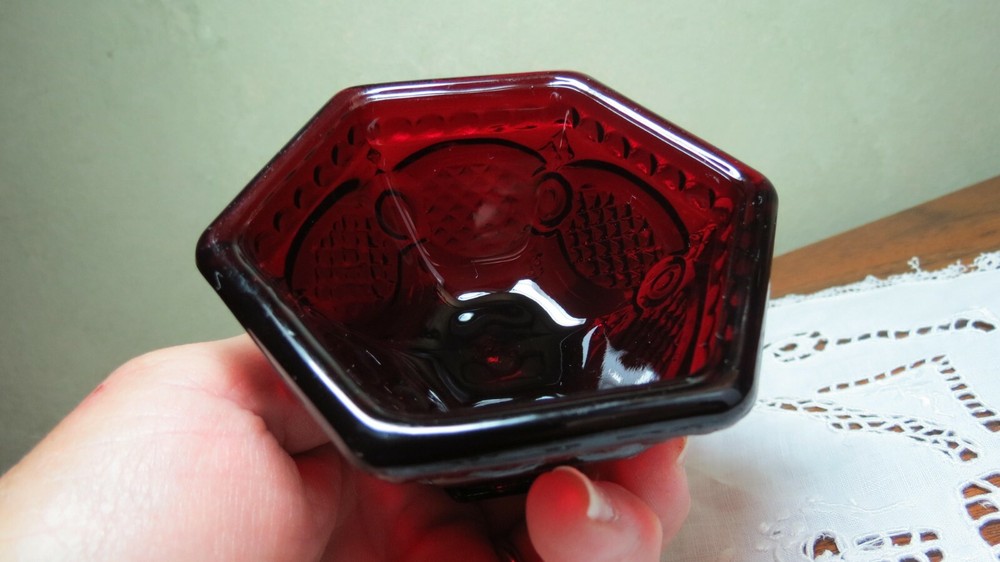 2 Avon 1876 Cape Cod Ruby Single Candlesticks