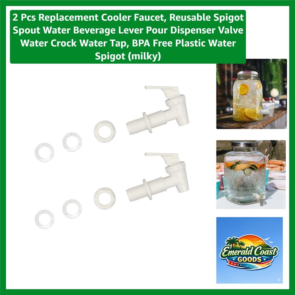 Reusable 2 Pcs Water Spigot Valve with Traditional Curve - Easy Installation
