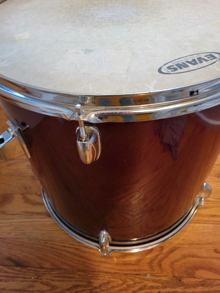 🔥🔥16” Floor Tom & 14" Mount Tom Maroon Check 📸 🔥🔥