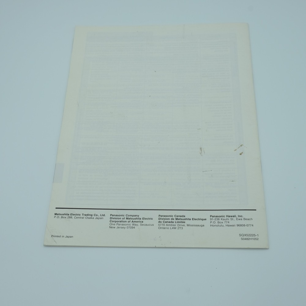 Technics ST-5 ST-5L Tuner Owners Manual