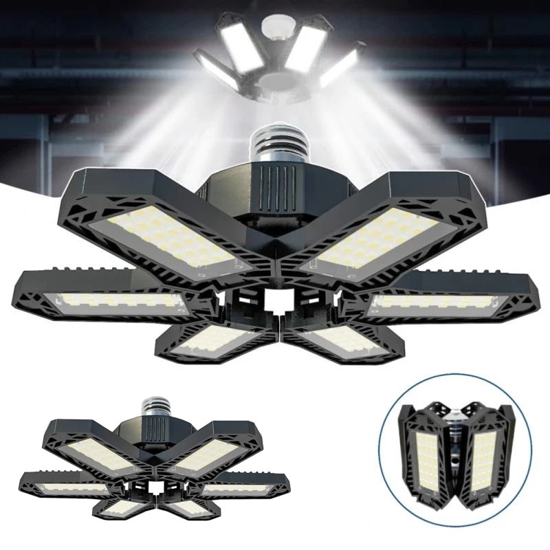 12000000LM Garage Light LED Super Bright Work Shop Ceiling Light Deformable Bulb