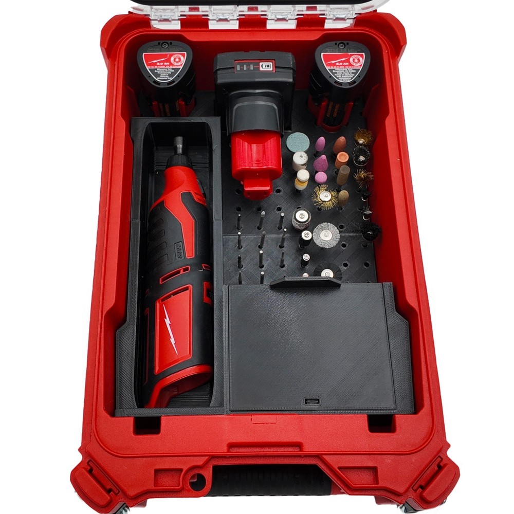 M12 Rotary Tool Organizer for Milwaukee Compact Packout