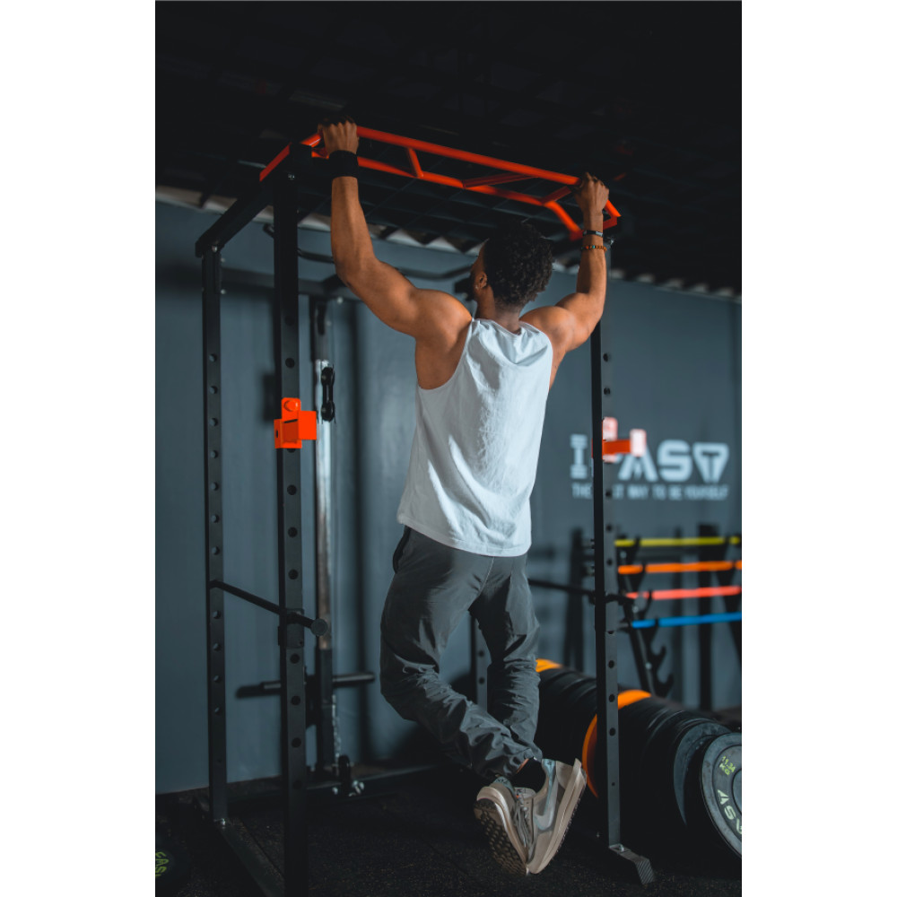 Power Cage, Multi-functional Power Cage with Adjustable Squat Rack Barbell Rack