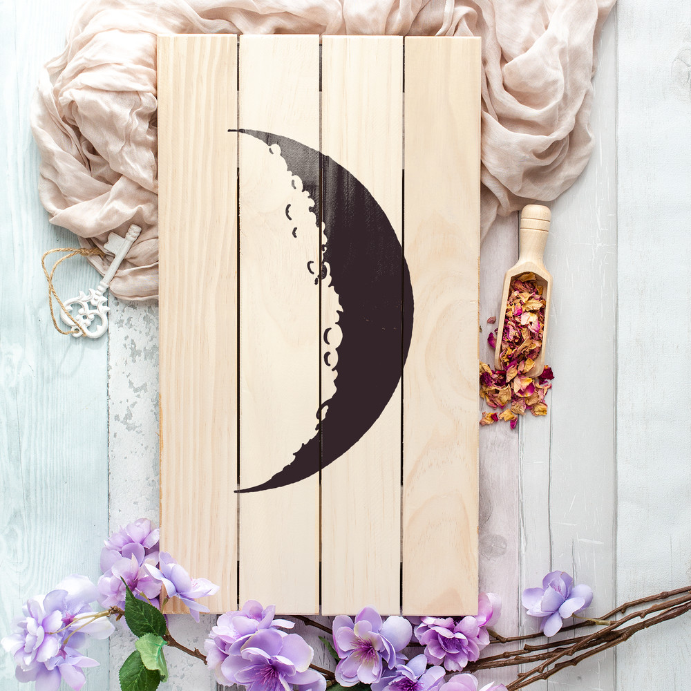 Crescent Moon Stencil - Durable & Reusable Mylar Stencils