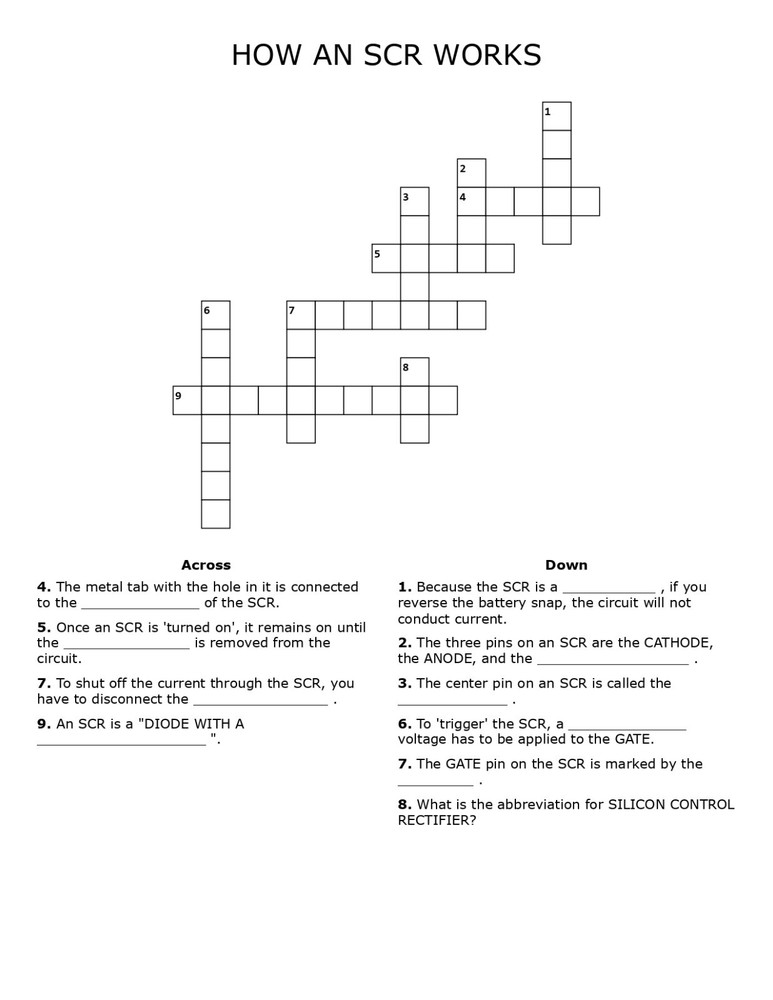 5th Grade- Lesson Plan #Exp07 "HOW AN SCR WORKS" Science-Electronics