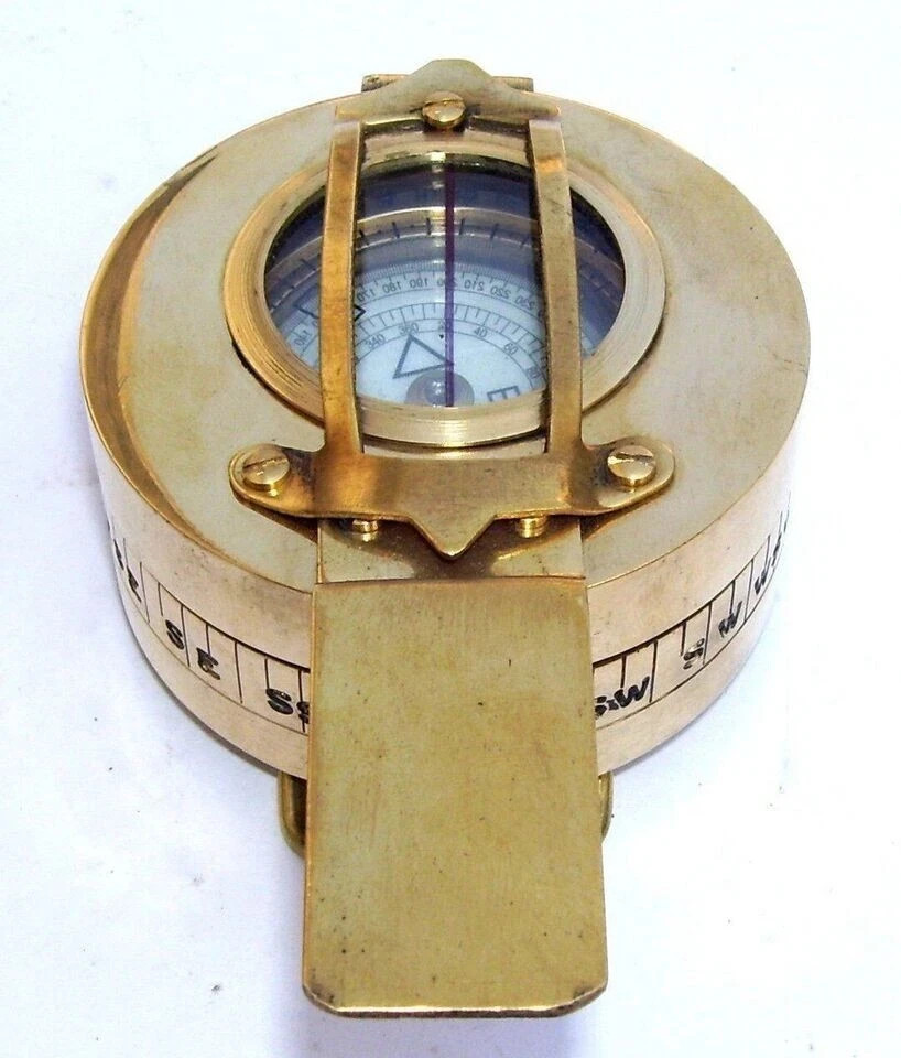 HANDMADE MILITARY COMPASS ENGINEERING COMPASS PRISMATIC VINTAGE NAUTICAL STYLE