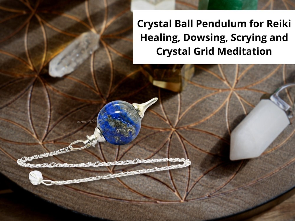 Lapis Lazuli Dowsing Crystal Ball Pendulum