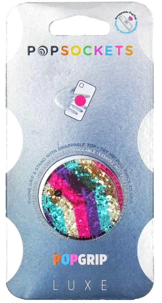 PopSockets Luxe Tidepool Chevron Liquid Glitter Pop Socket Popsocket PopGrip