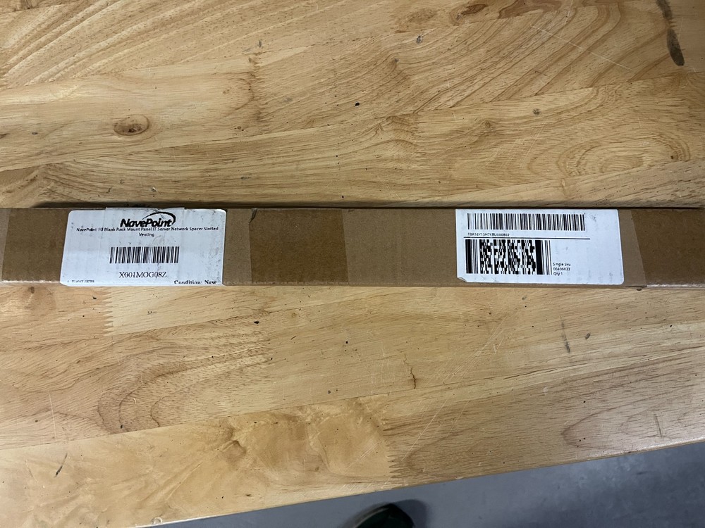 Navepoint 1 U Blank Rack Mount Panel Spacer ,Venting /19 “