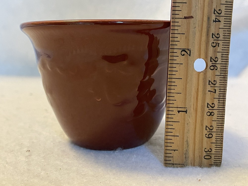 Vintage Homer Laughlin Solid Brown Custard Cup Genuine Oven-Serve