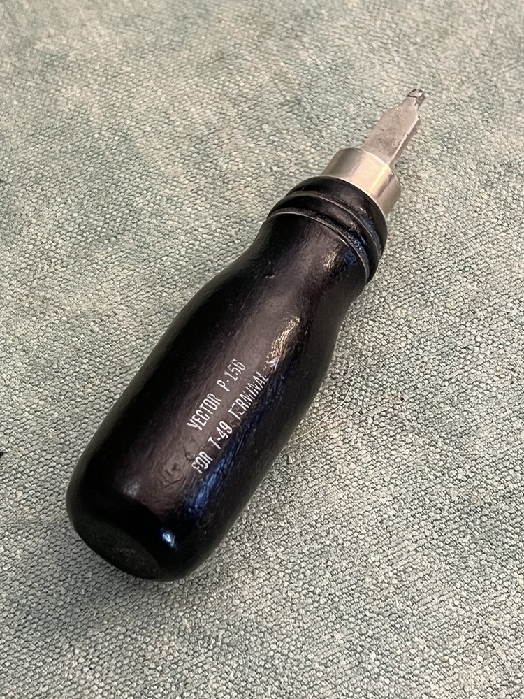 VECTOR ELECTRONICS P156 TOOL FOR T49 TERMINAL, BLACK WOOD HANDLE