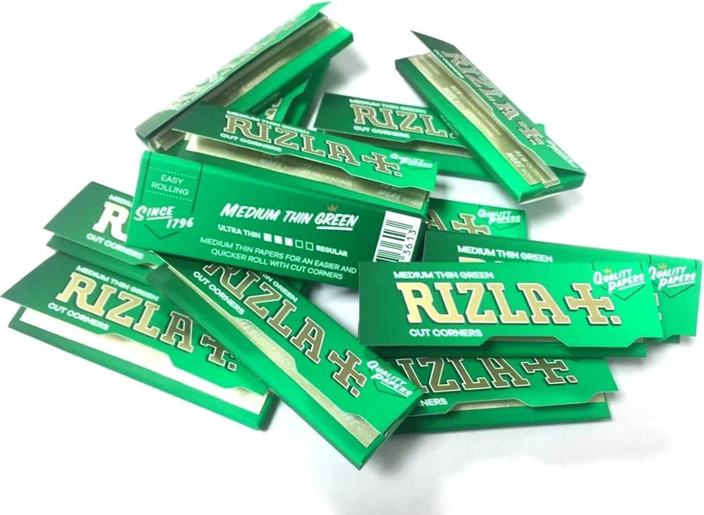 Green Cigarette Rolling Papers 100 Booklets
