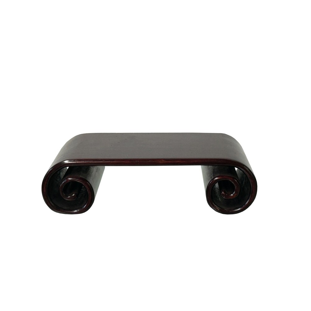 4.5" Brown Wood Scroll Legs Rectangular Display Stand Riser Easel st1090