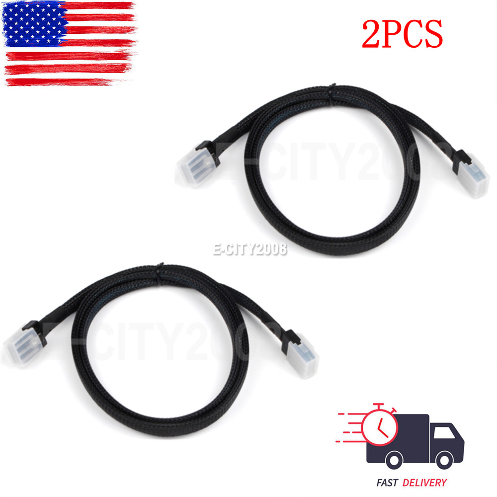 2PCS SFF-8087 to SFF-8087 Internal Mini SAS 36-Pin Server Hard Disk RAID Cable