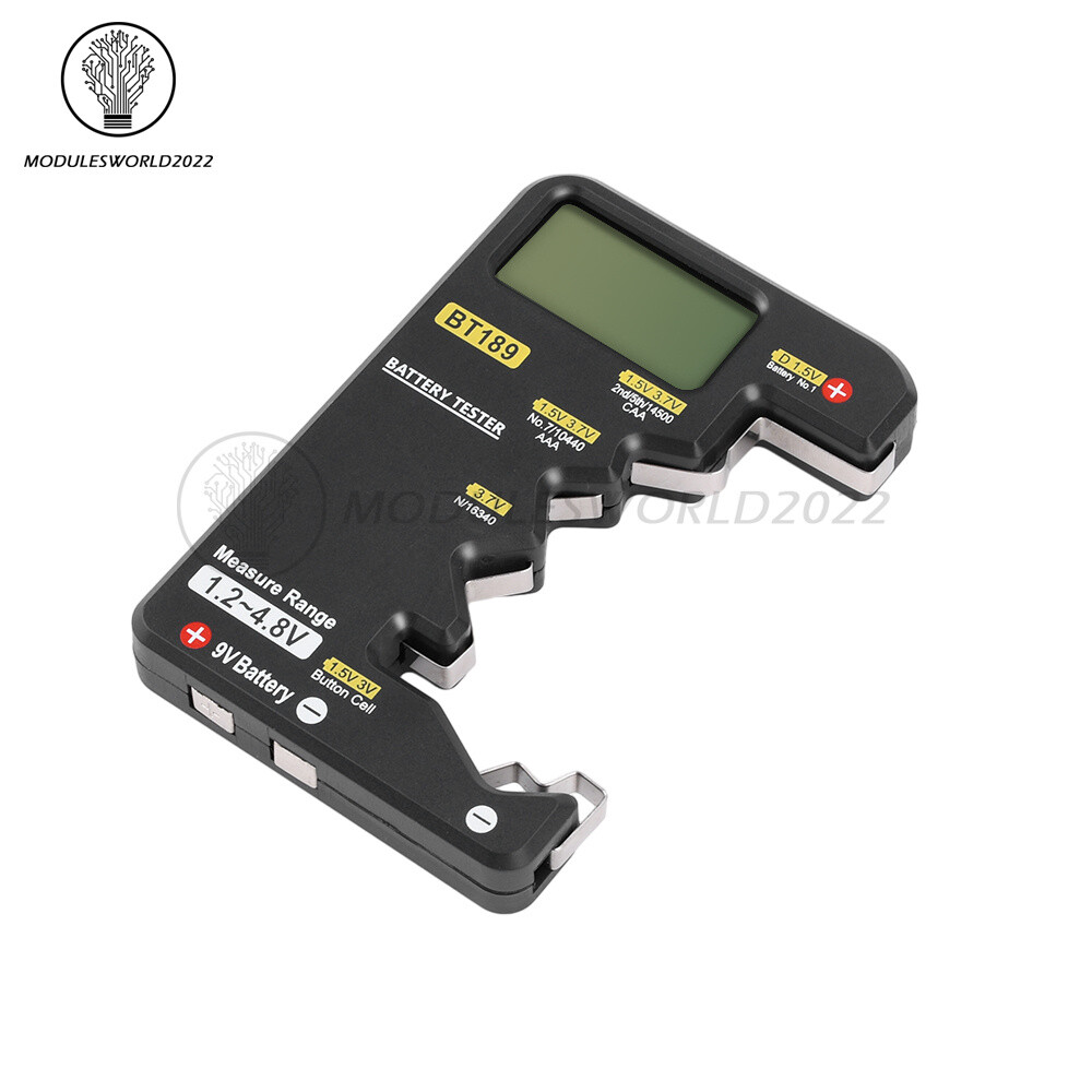 Digital Battery Tester Checker Electricity Indicator Universal AA, AAA 9V Button