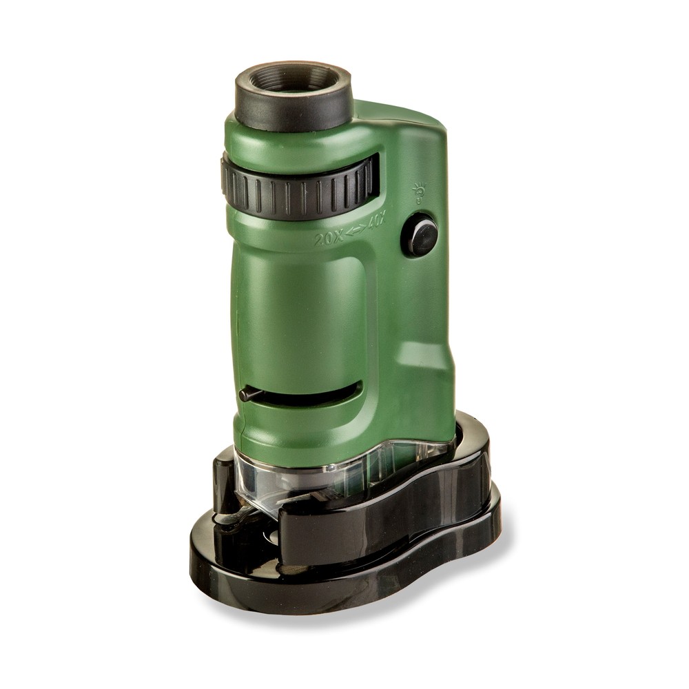 Carson MicroBrite 20x-40x Zoom Pocket Microscope, LED Lighted MM-24