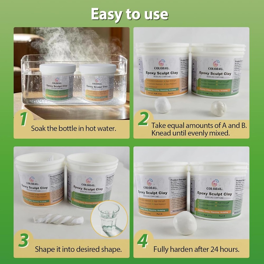 Epoxy Sculpting Clay, 2 lbs White Epoxy Putty