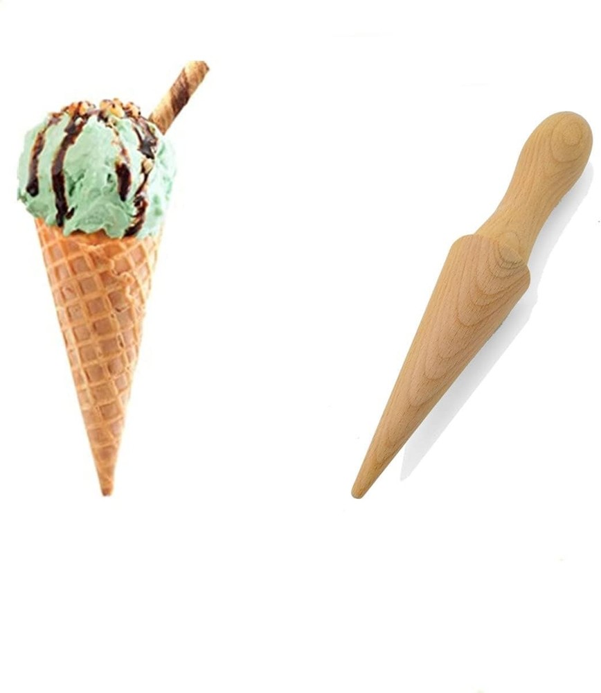 Cone Roller, Waffle Shaper Pizzelle Wood