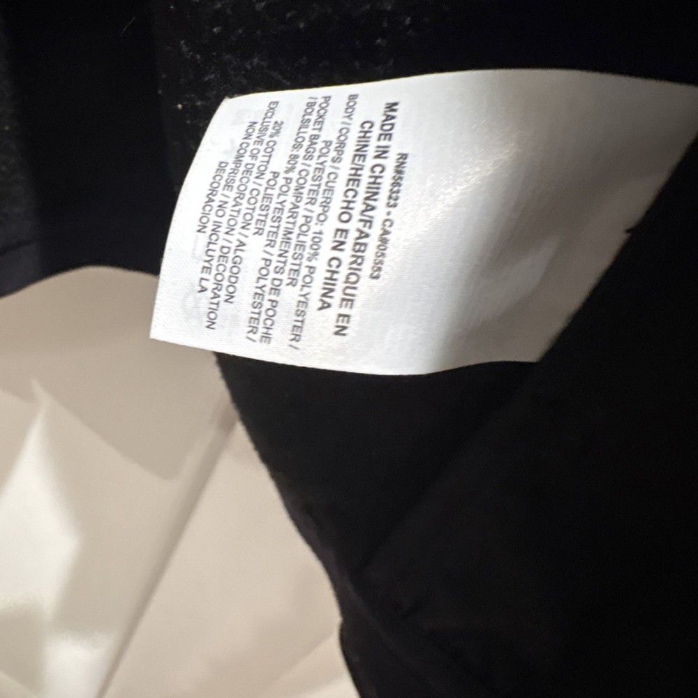 Nike Men's Black Basic Jacket S Full Zip Pockets Polyester Activewear