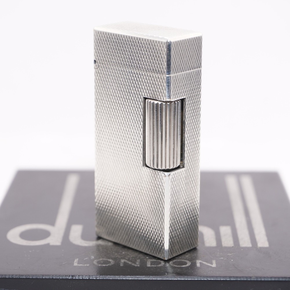 Dunhill Mini Lighter Silver Barry Pattern_Ultrasonically cleaned